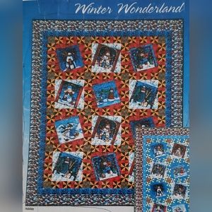 Winter Wonderland Holiday Quilt, Pattern & Fabric, New